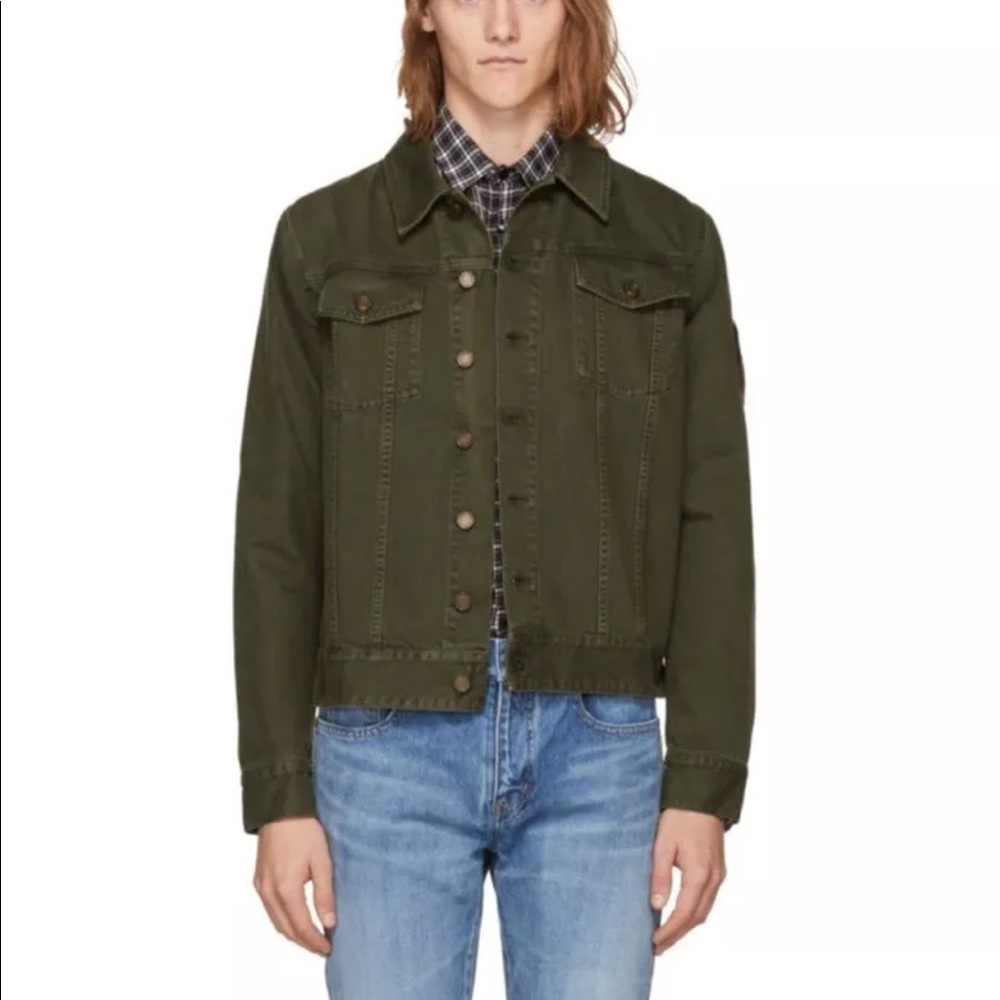 Brand New Yves St Laurent Khaki Denim Jacket